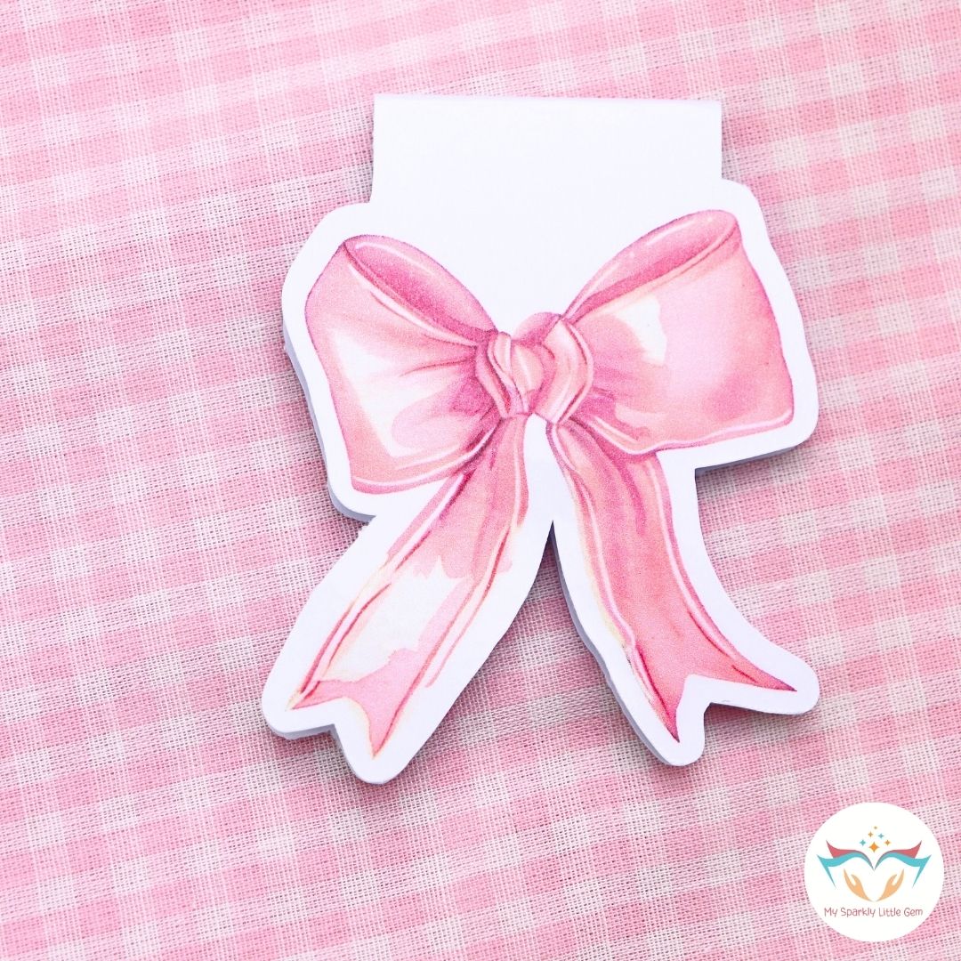 Pink Bow Magnetic Bookmark