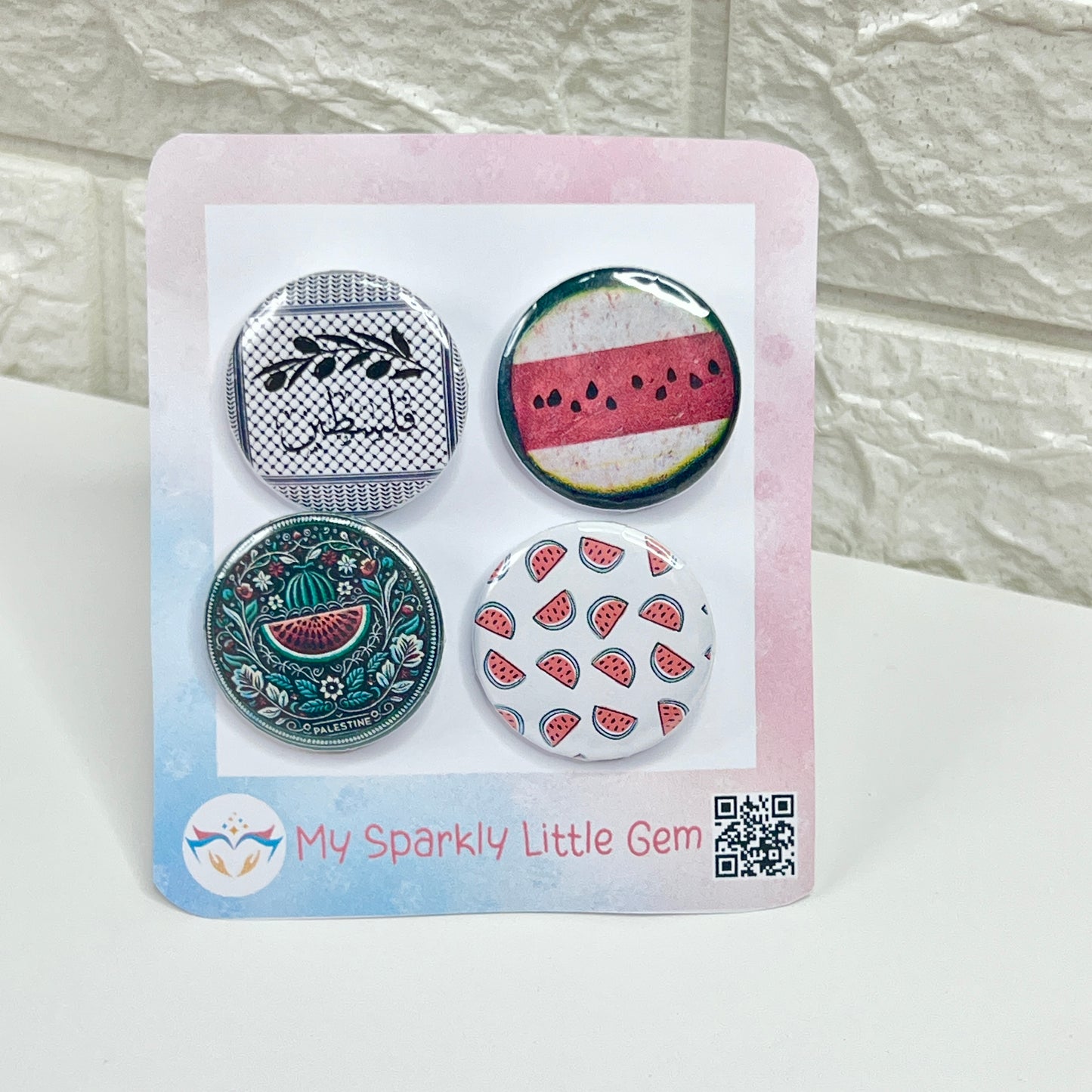 Palestine Button Badge Set