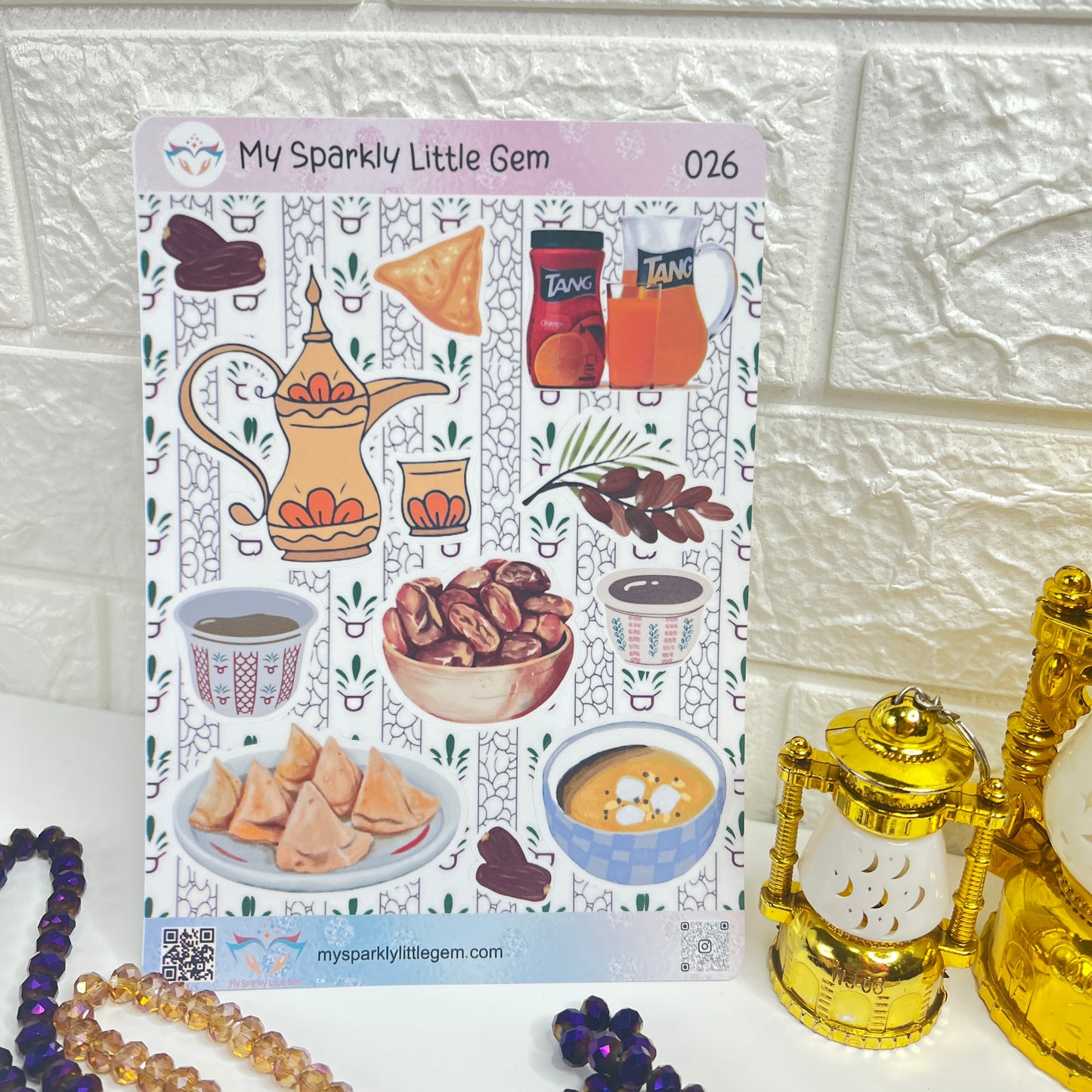 Ramadan Food Themed Sticker Sheet