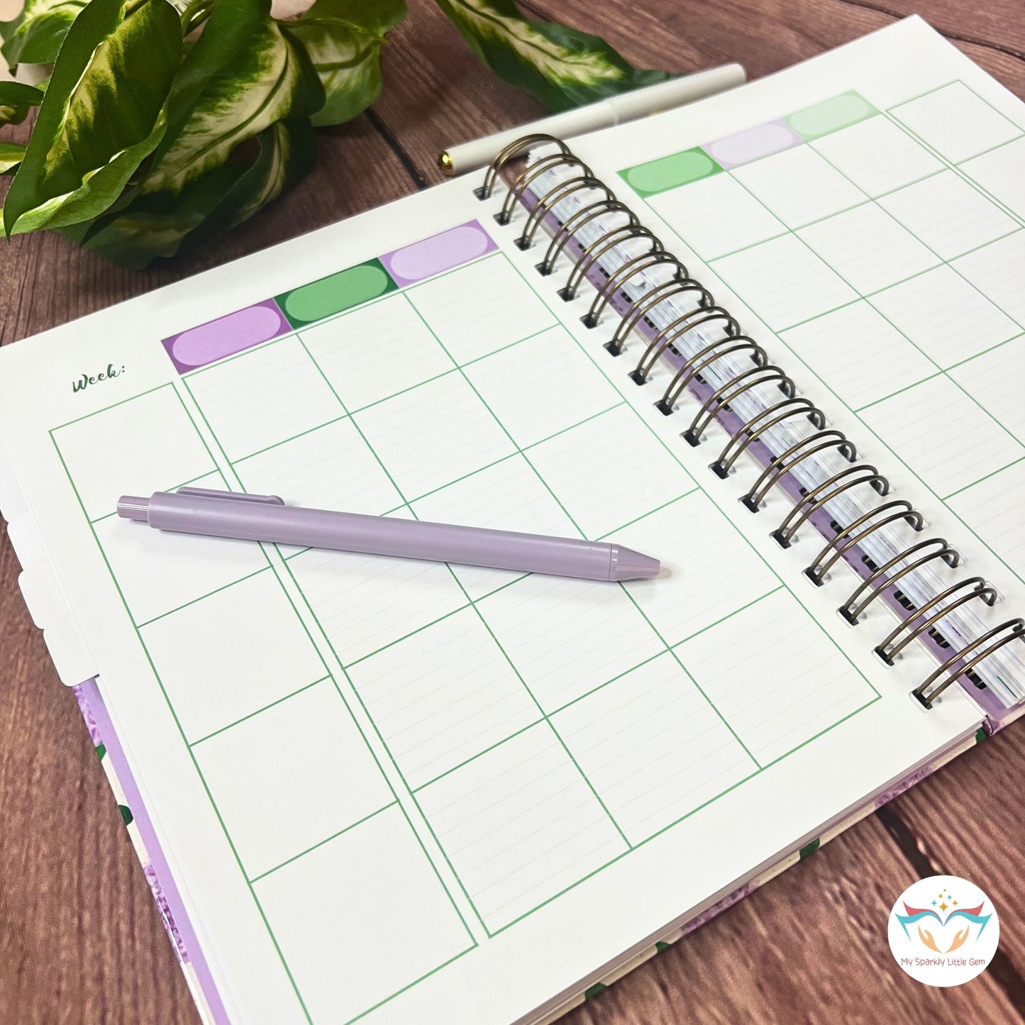 Undated Purple Hydrangea Student Planner