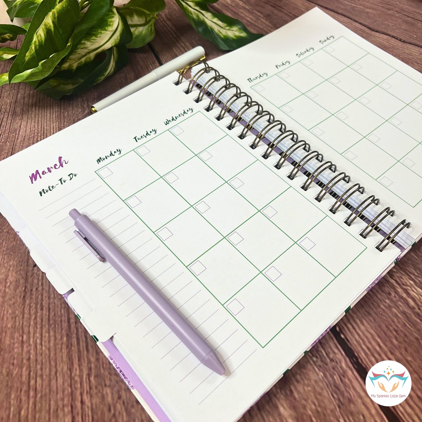 Undated Purple Hydrangea Student Planner