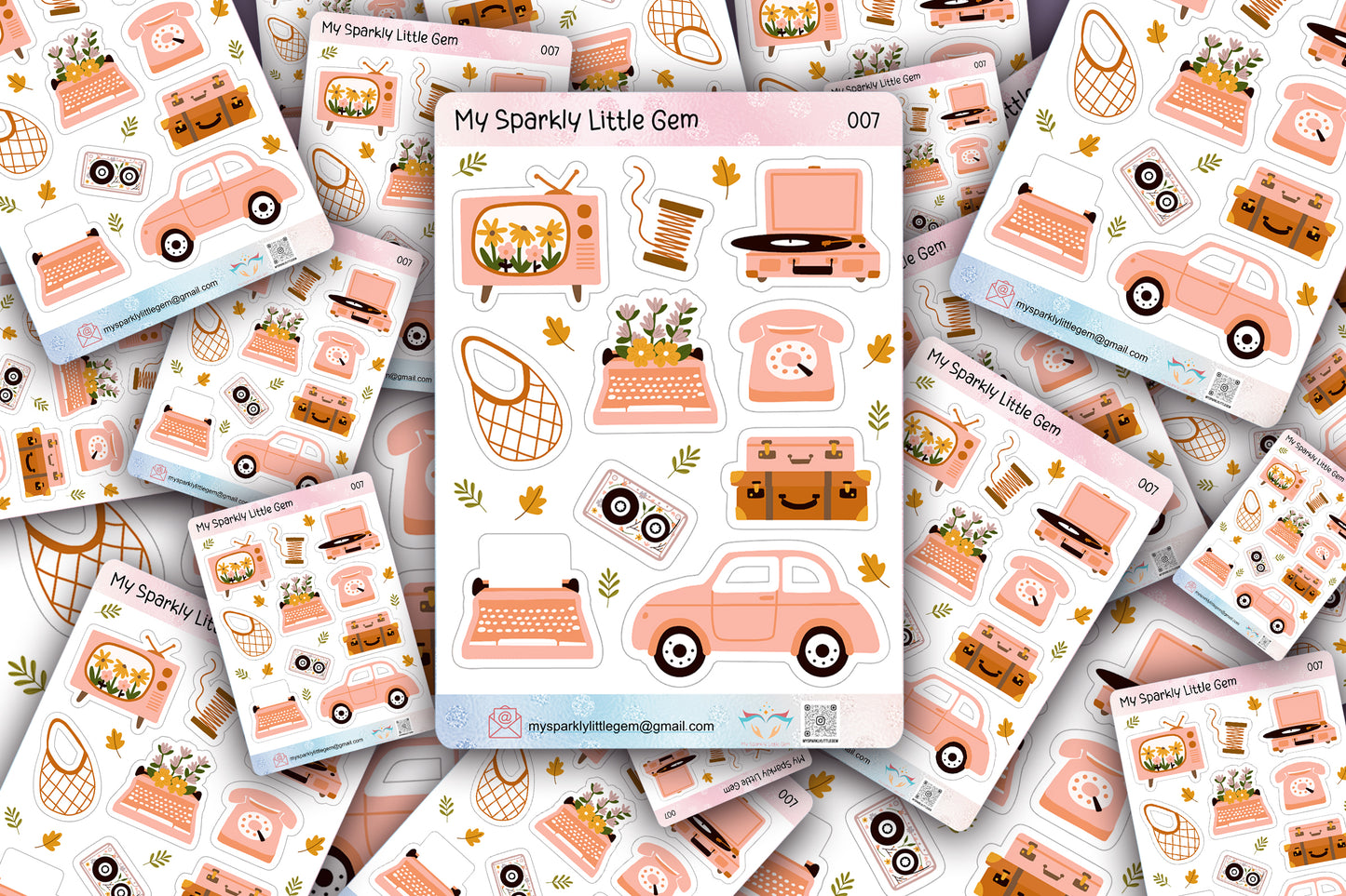 Pink Vintage Sticker Sheet