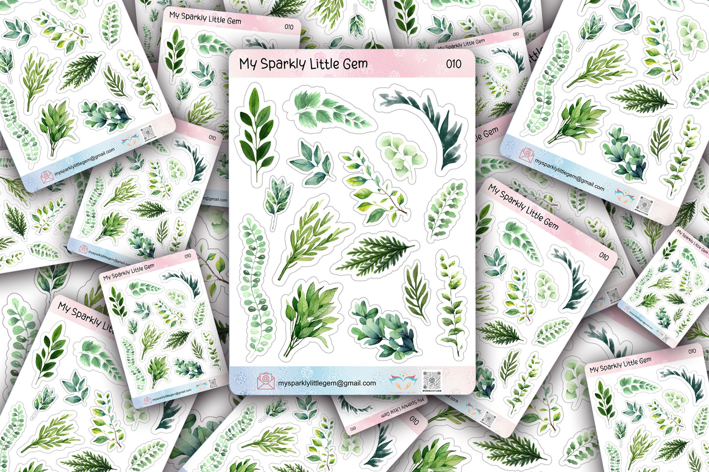 Green Leaves Sticker Sheet
