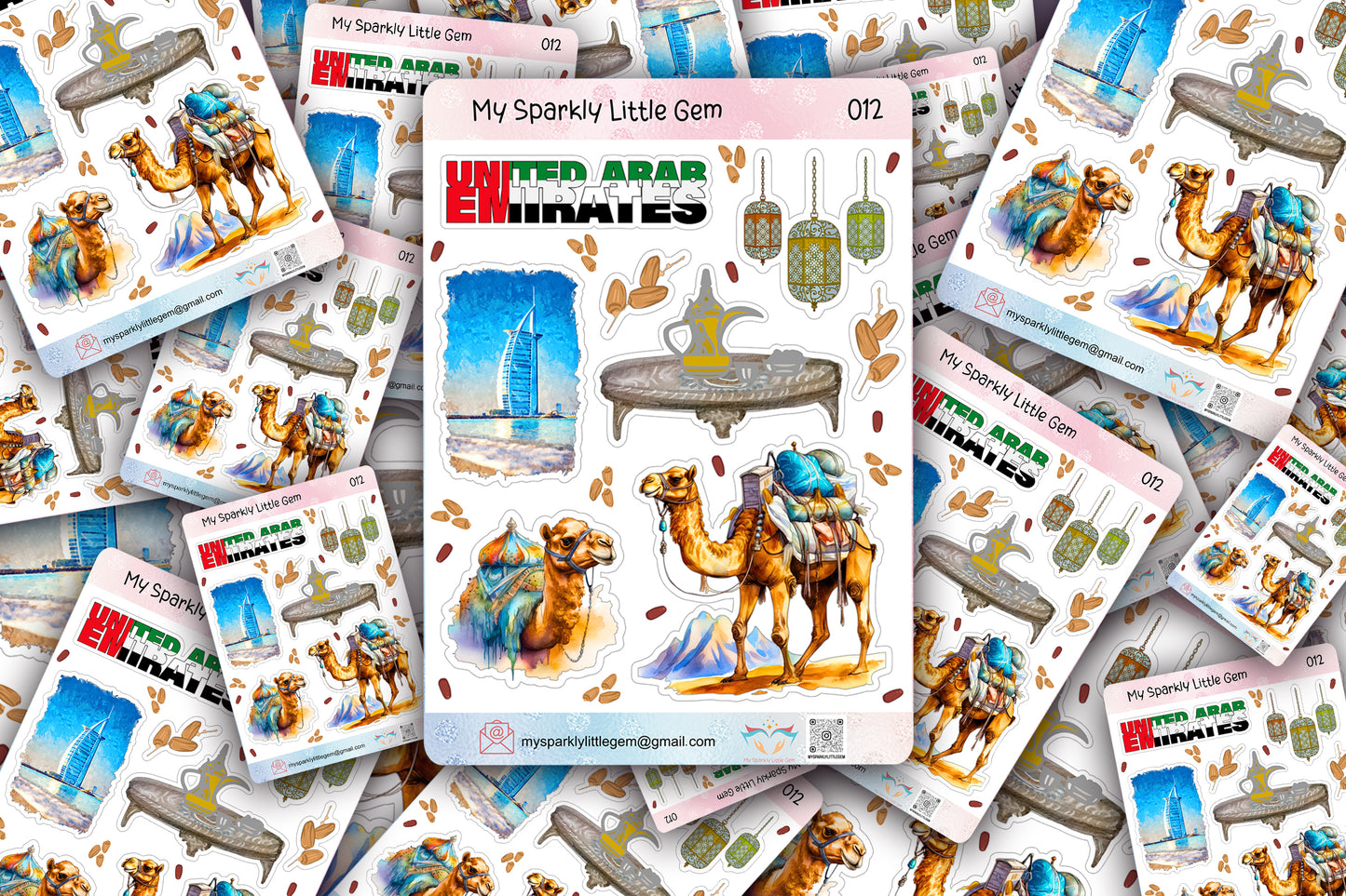 UAE Themed Sticker Sheet