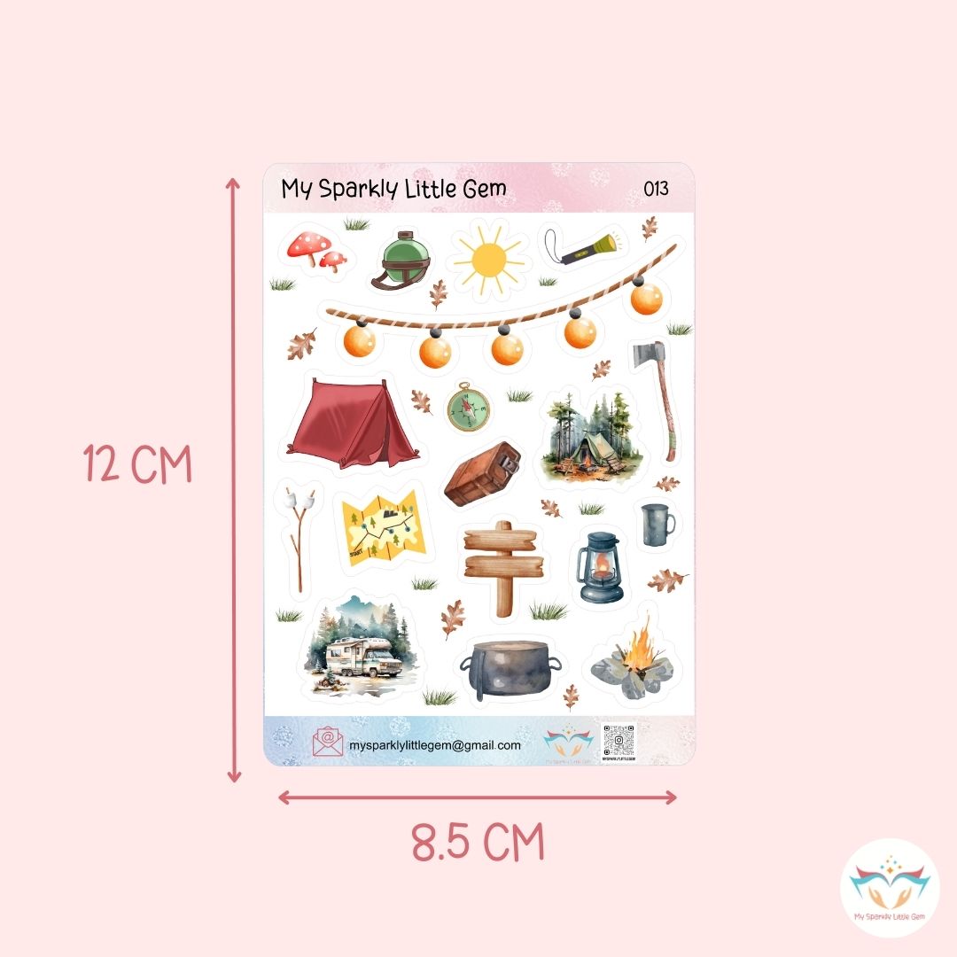 Camping Sticker Sheet