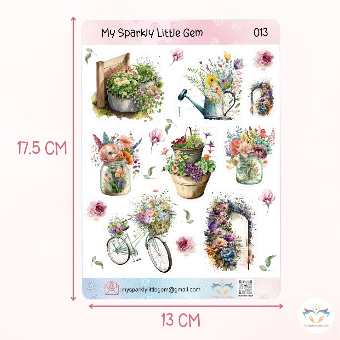 Flower Arrangements Sticker Sheet