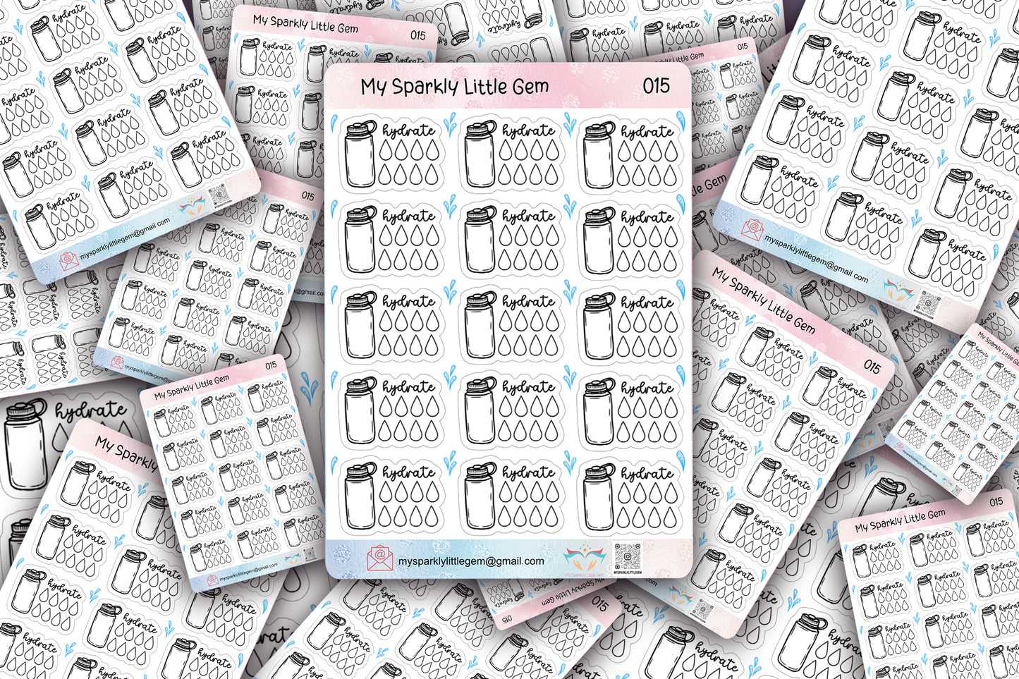 Water Tracker Sticker Sheet