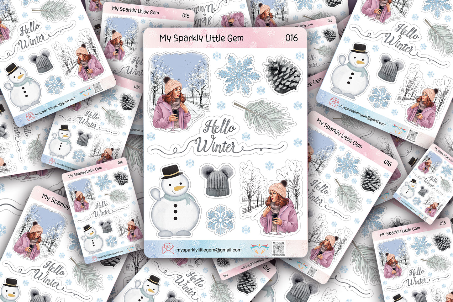 Hello Winter Sticker Sheet