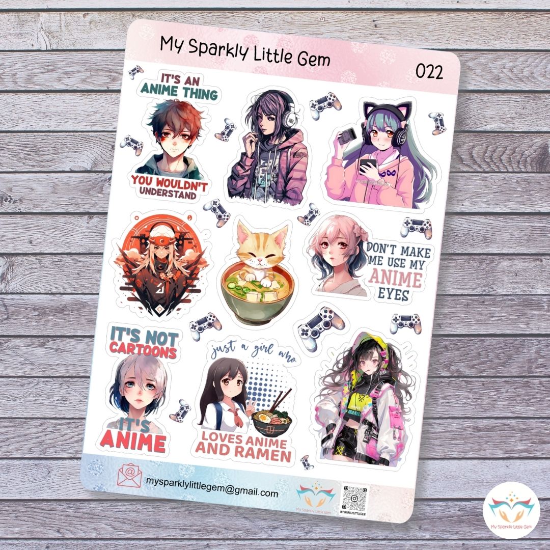 Anime Sticker Sheet