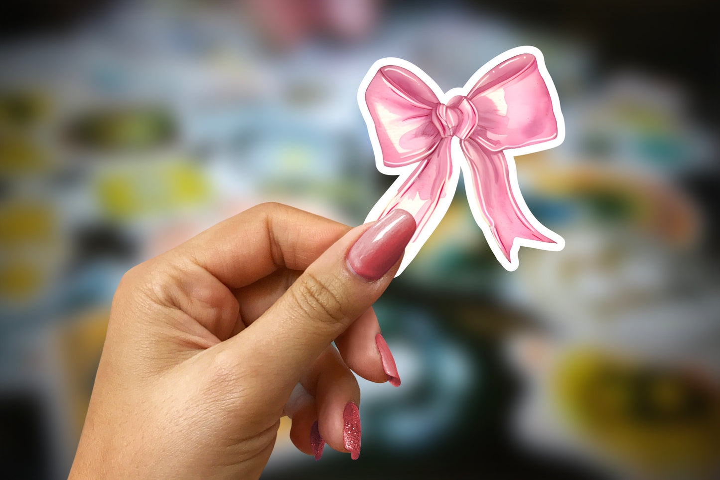 Pink Bow Sticker