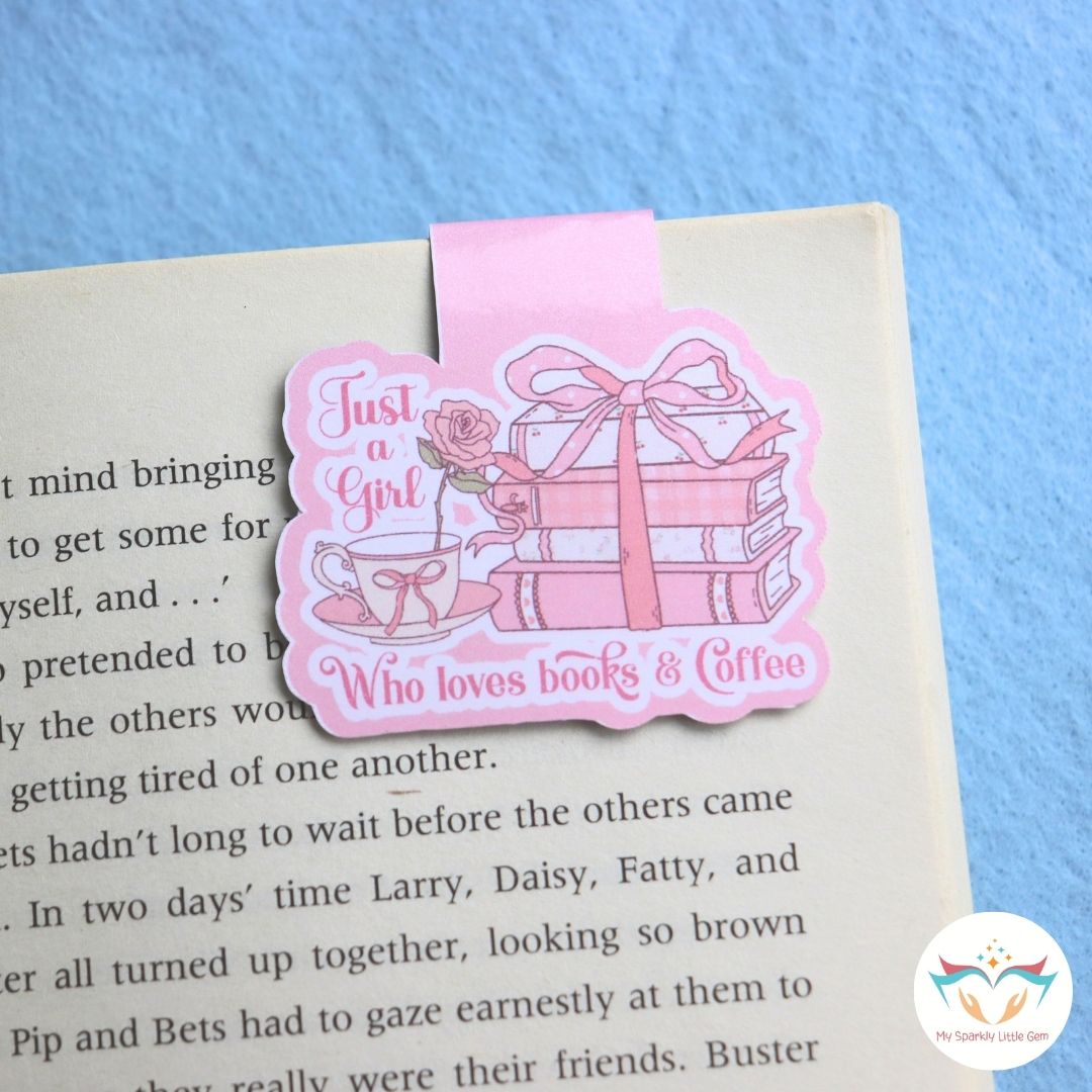 Just A girl who loves book & coffee Magnetic Bookmark