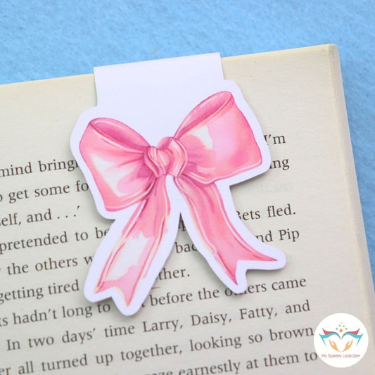 Pink Bow Magnetic Bookmark