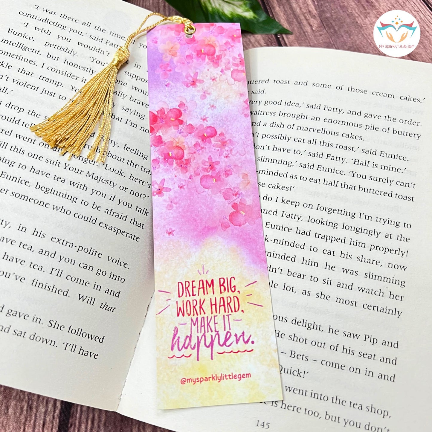 Dream Big, Work Hard, Make It Happen Bookmark