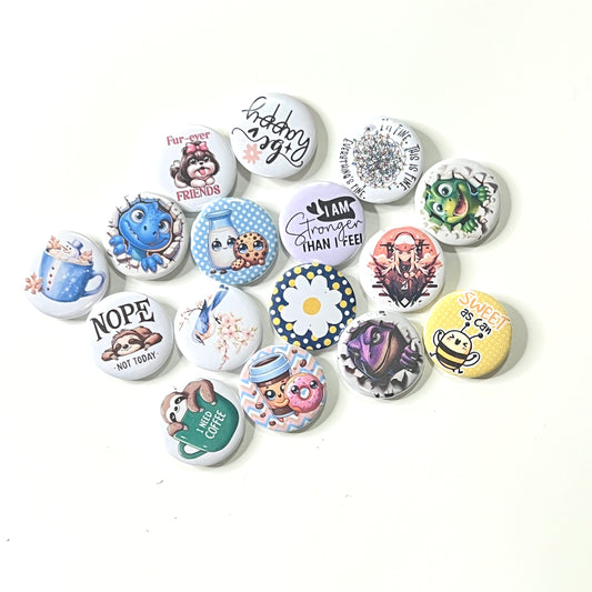 Buttons Badges Pins