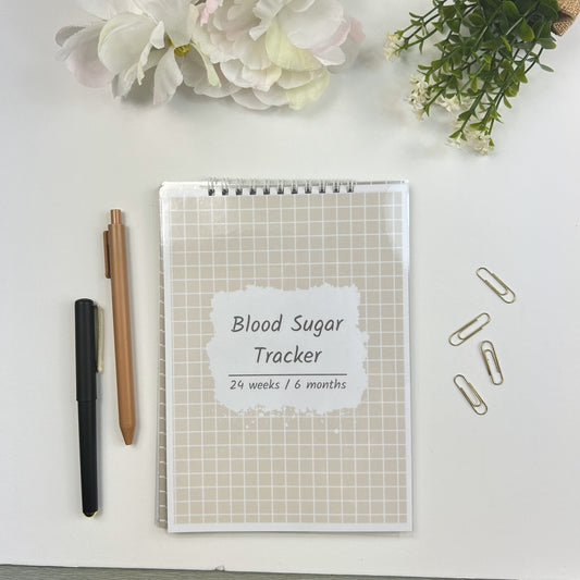 A5 Blood Sugar Tracker Beige