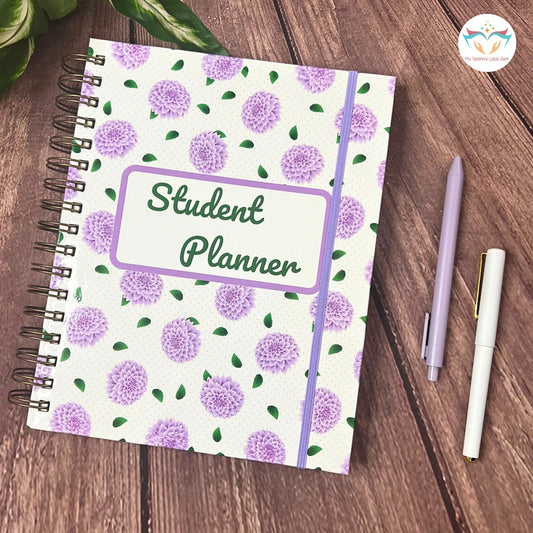 Undated Purple Hydrangea Student Planner