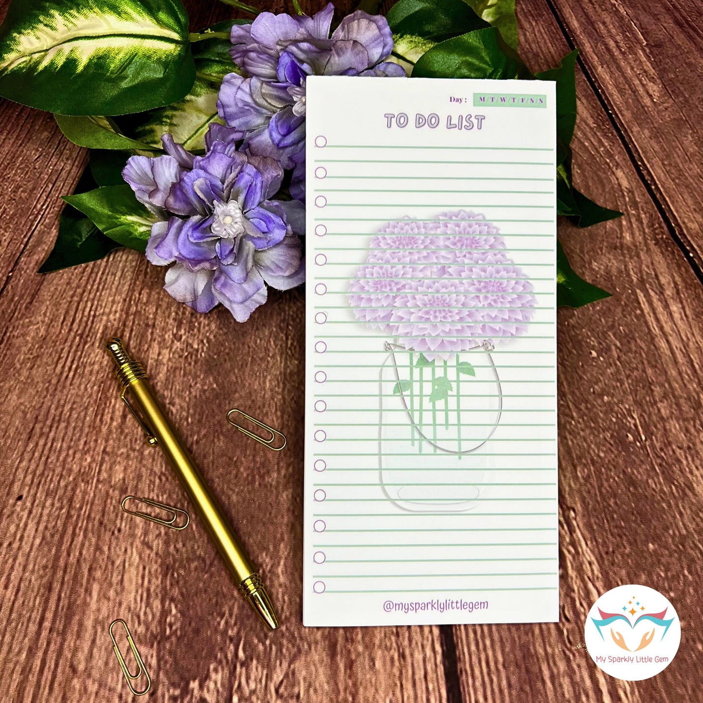 Purple Hydrangea To-Do List