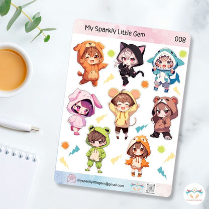 Animal People Sticker Sheet