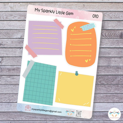 Sticky Notes Sticker Sheet