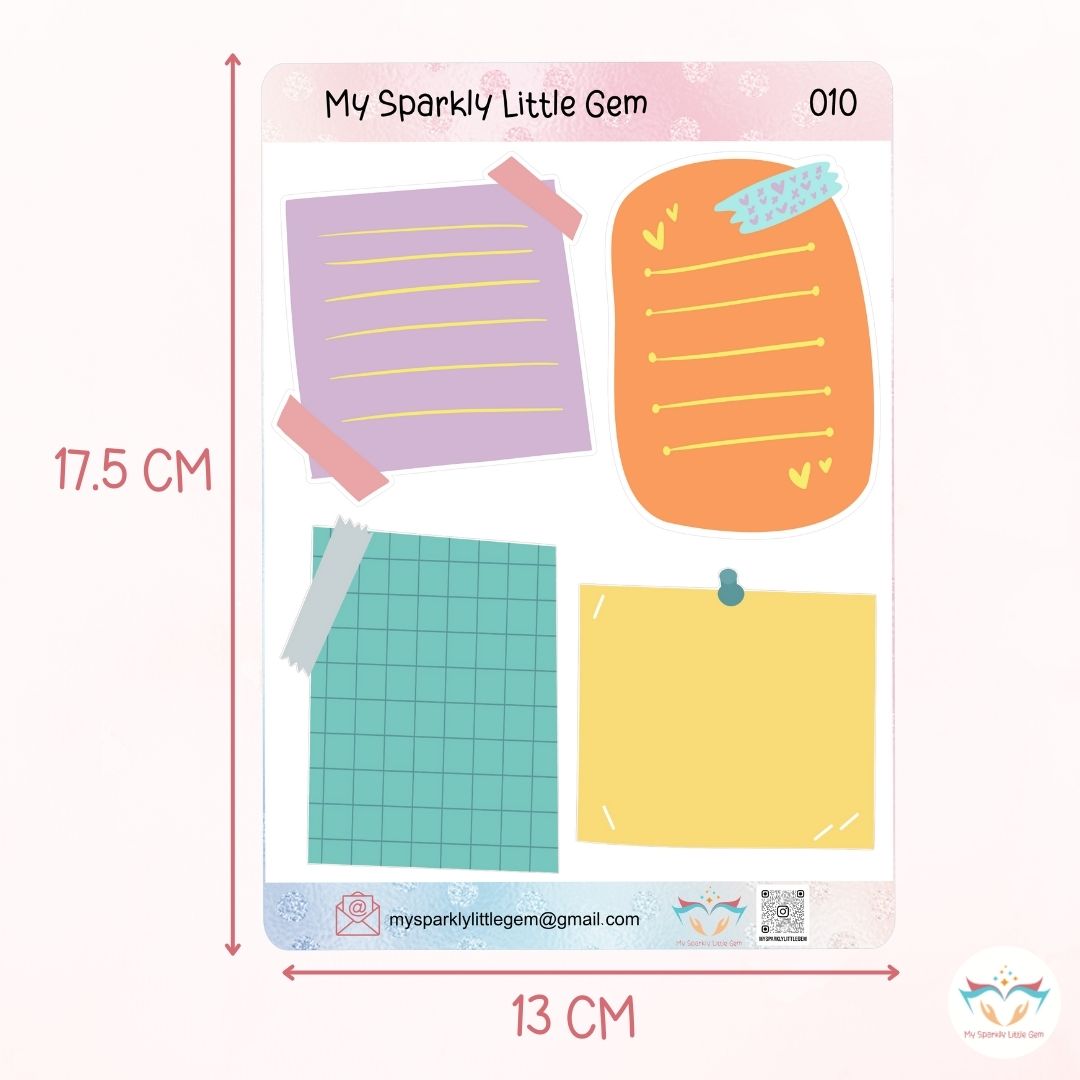 Sticky Notes Sticker Sheet