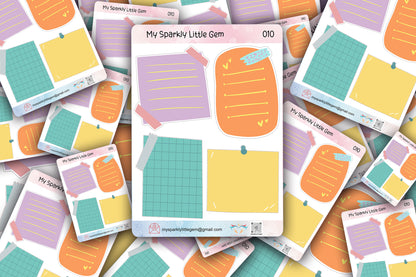 Sticky Notes Sticker Sheet