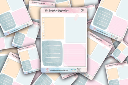 Pastel Sticky Notes Sticker Sheet