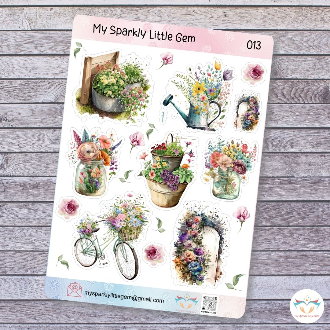 Flower Arrangements Sticker Sheet