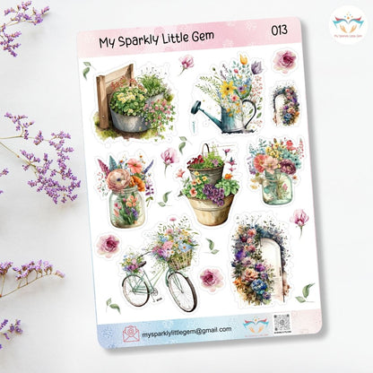 Flower Arrangements Sticker Sheet