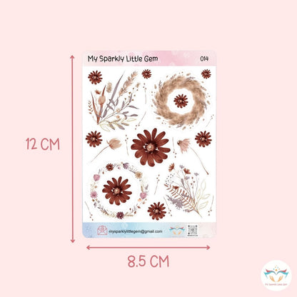 Fall Dry Flowers Sticker Sheet