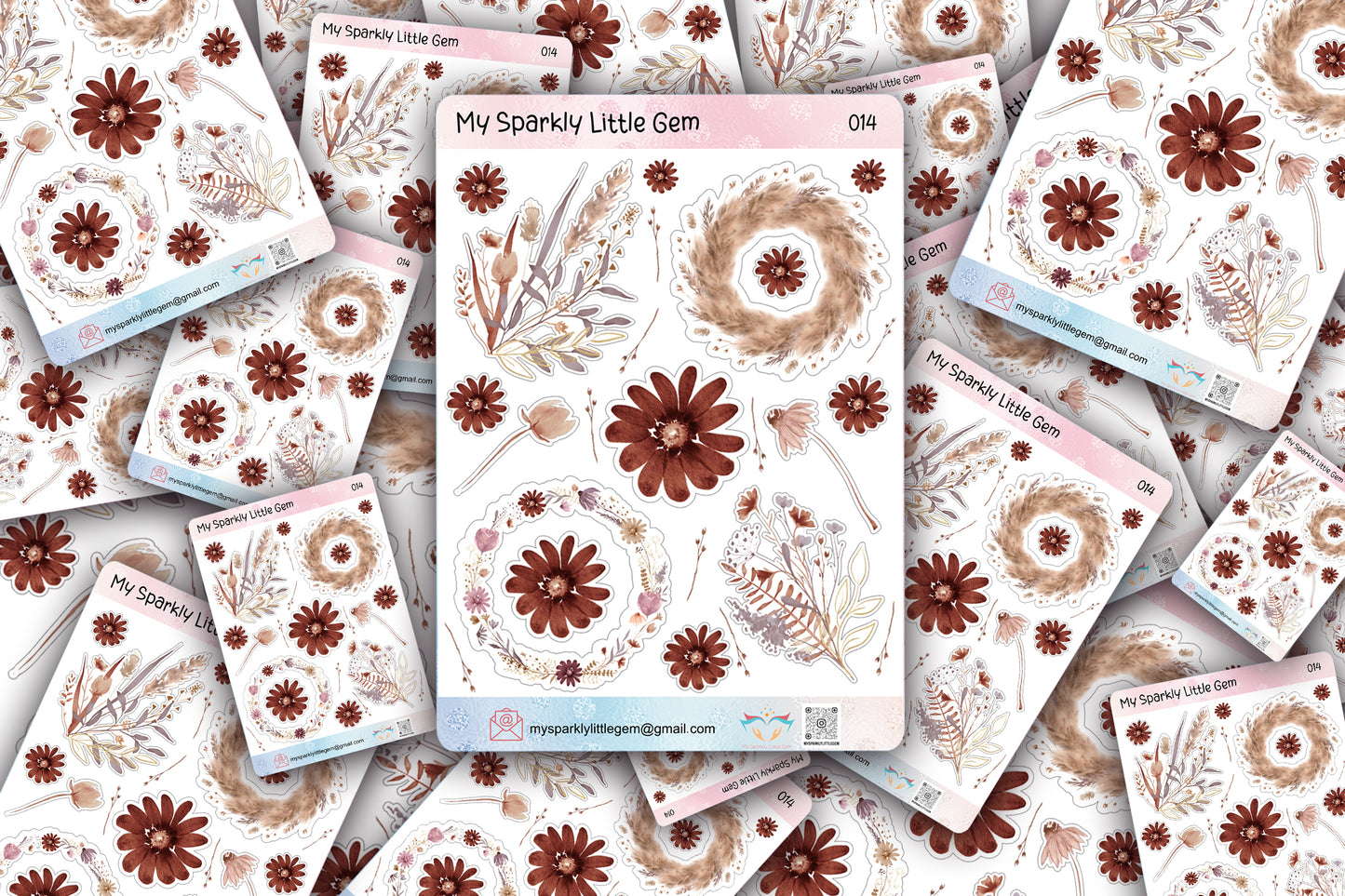 Fall Dry Flowers Sticker Sheet