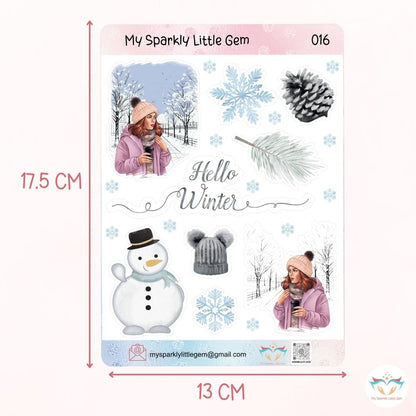 Hello Winter Sticker Sheet