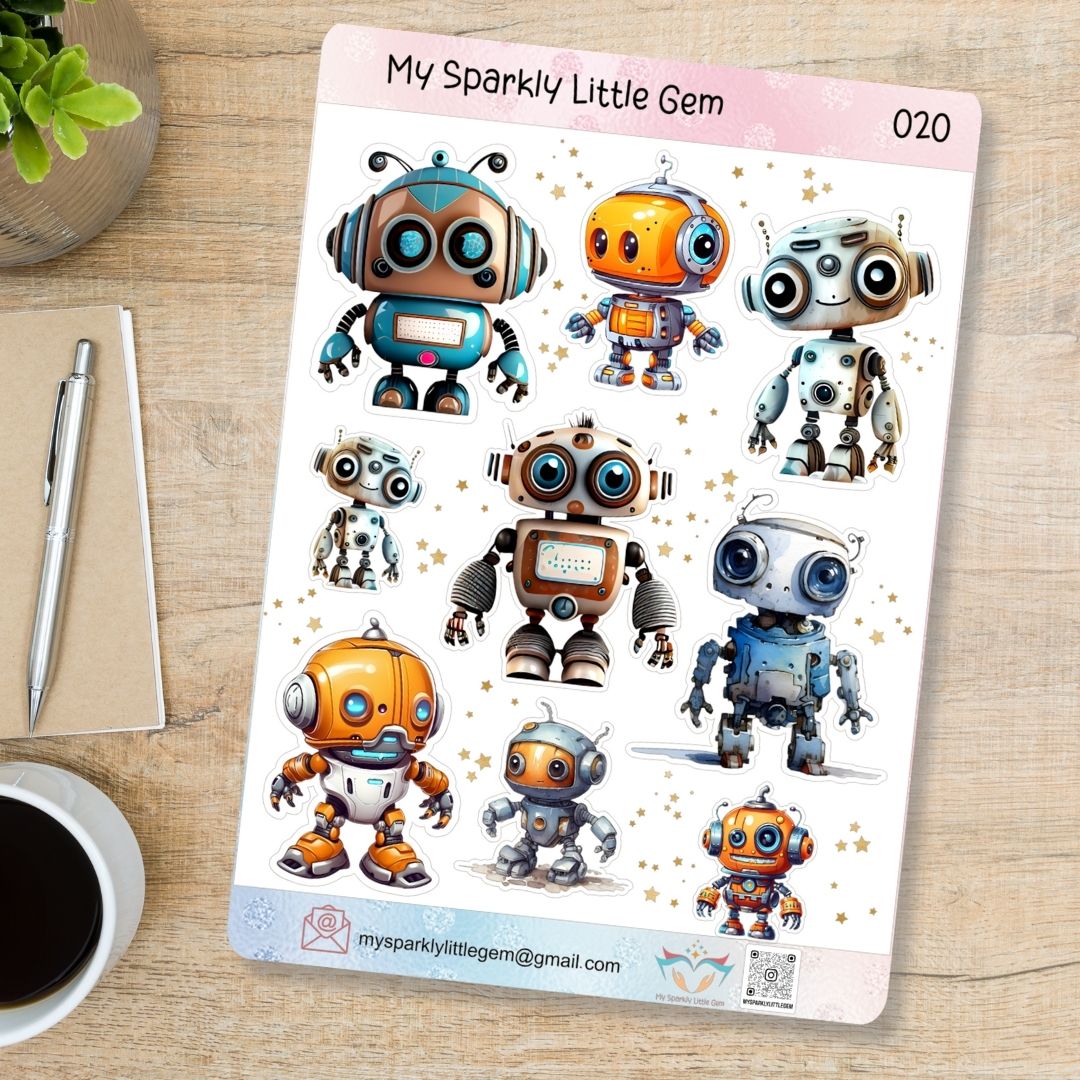 Robot Sticker Sheet