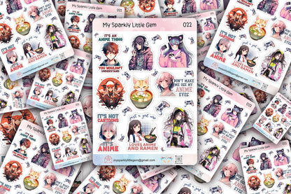 Anime Sticker Sheet